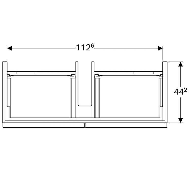 Тумба под раковину Geberit iCon, 119x48, белый глянец [840120000]