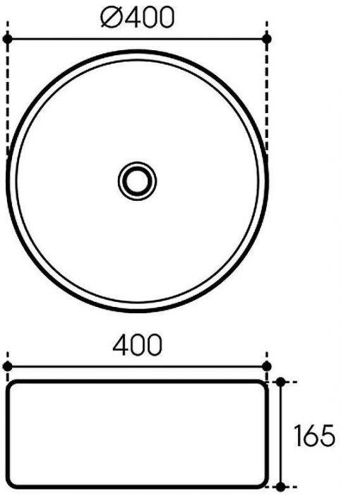 Раковина-чаша Aqueduto Espiral 40 ESP0120 Белая матовая
