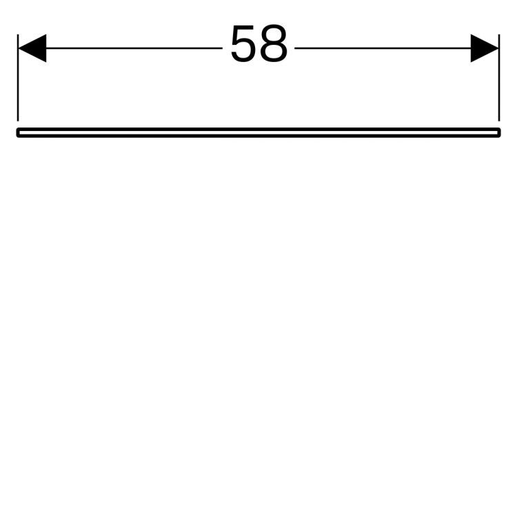 Стеклянная полка для шкафчика Geberit Xeno? 58х0.8х45 [500.524.00.1]
