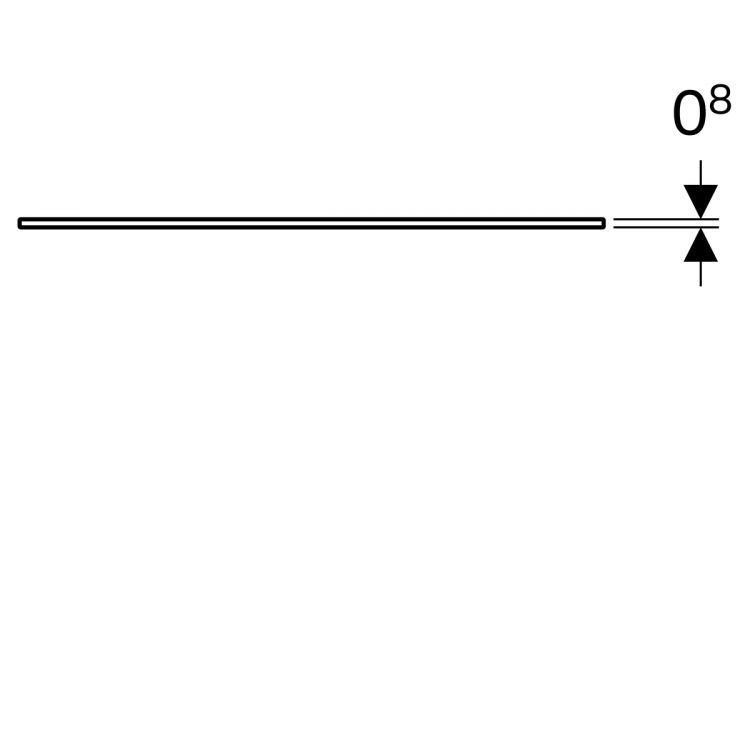 Стеклянная полка для шкафчика Geberit Xeno? 58х0.8х45 [500.524.00.1]