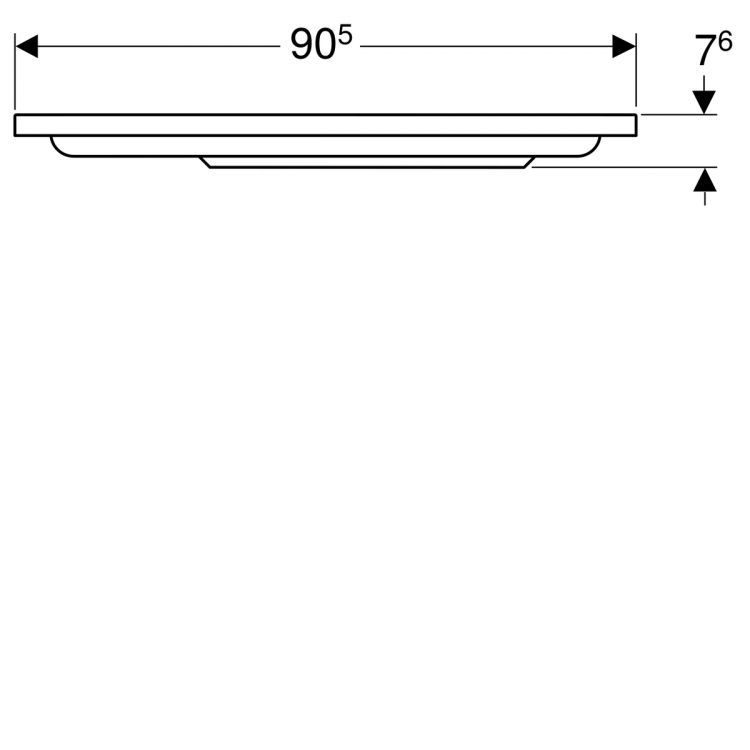 Душевой поддон Geberit Renova угловой круглый, 80х80 см [652200000]