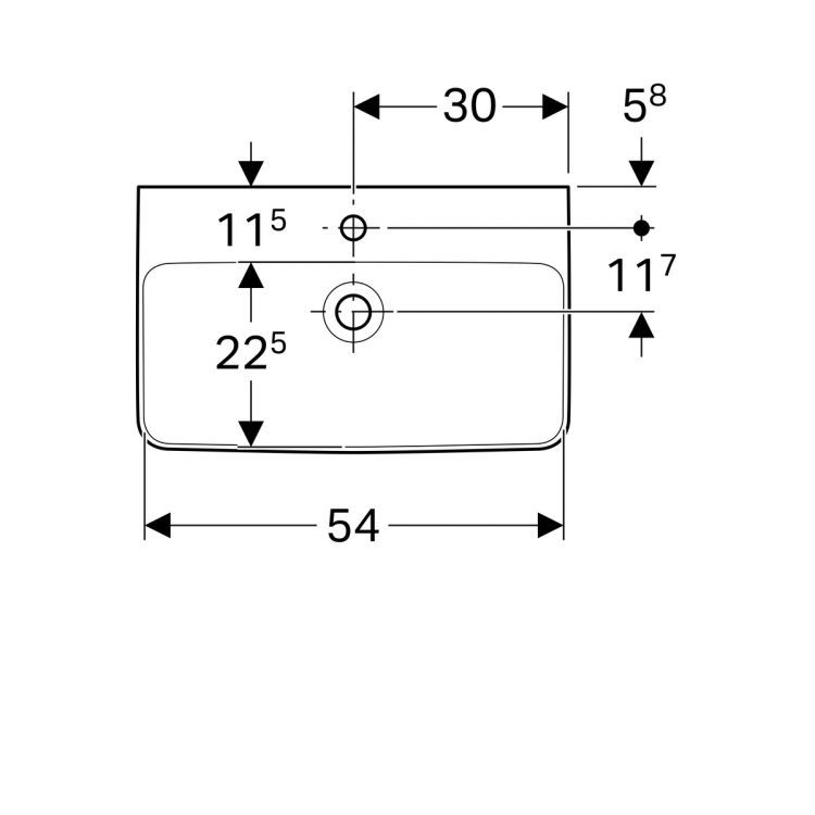 Раковина Geberit Renova Nr.1 Comprimo, 226160000