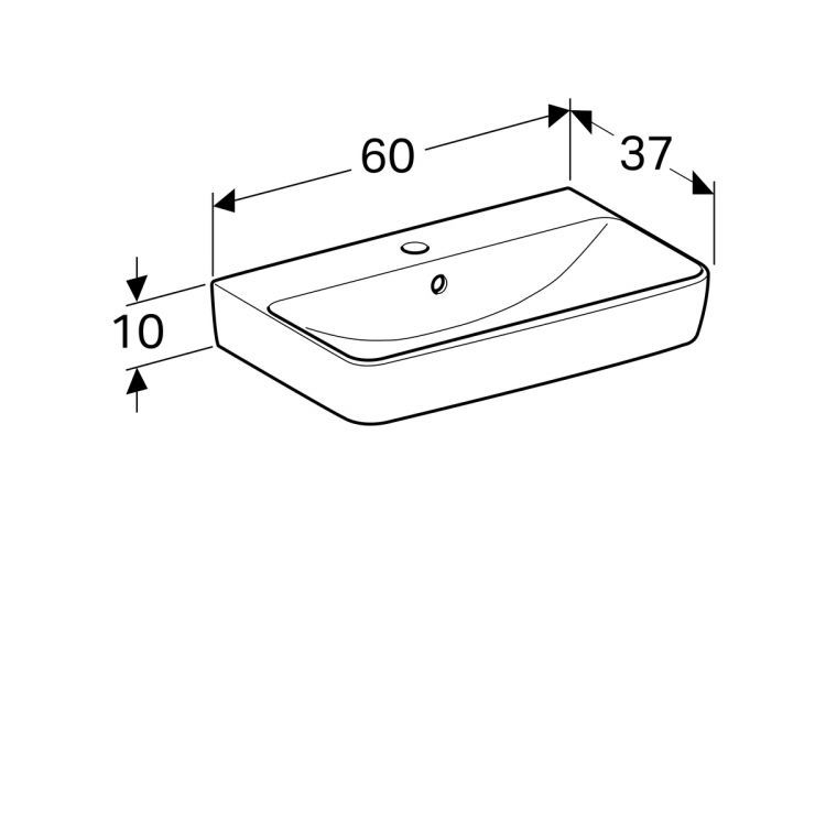 Раковина Geberit Renova Nr.1 Comprimo, 226160000