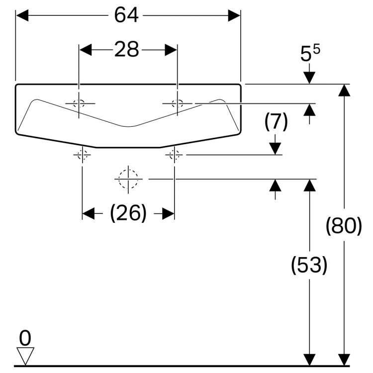 Раковина Geberit Paracelsus 640х490 мм [251060000]
