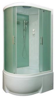 Душевая кабина Bas Фиджи Eco (белая стенка, прозрачное стекло)