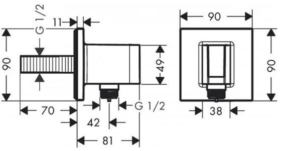 Hansgrohe FixFit Porter E Держатель верхнего душа, цвет: белый матовый