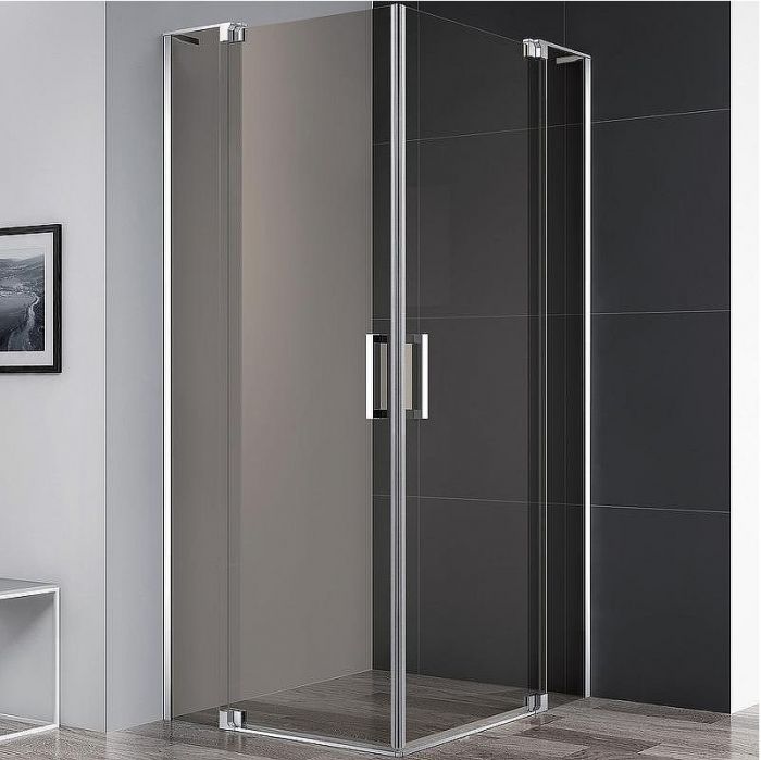 Душевой уголок Cezares Slider 110х100 SLIDER-AH-2-90/100-100/110-BR-Cr профиль Хром стекло бронзовое