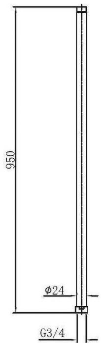 Удлинитель для душевой штанги Aquanet Passion R-S3-Tube-B 336175 Черный матовый