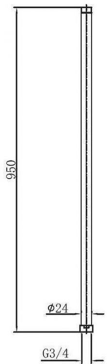 Удлинитель для душевой штанги Aquanet Passion R-S3-Tube-B 336175 Черный матовый