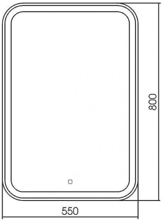 Зеркало Abber See 55 AG6105S с подсветкой с сенсорным выключателем и диммером