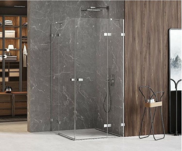 Душевой уголок New Trendy Avexa Chrome 80х110 EXK-1518 профиль Хром стекло прозрачное