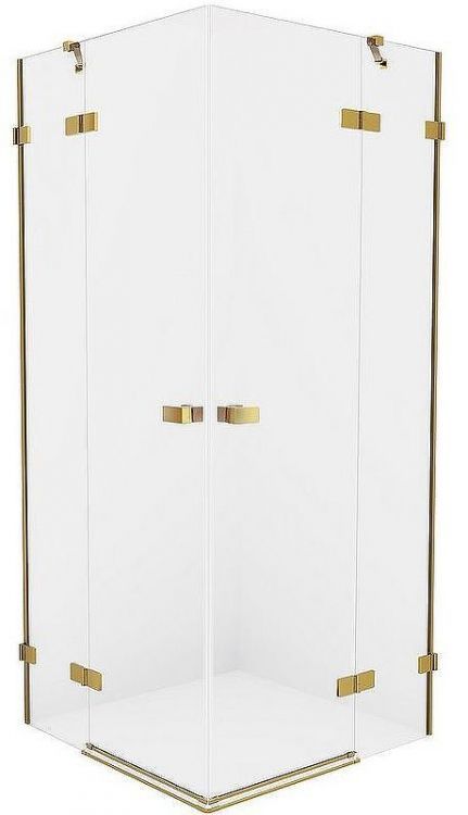 Душевой уголок New Trendy Avexa Gold 120х90 EXK-1789 профиль Брашированное золото стекло прозрачное
