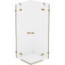 Душевой уголок New Trendy Avexa Gold 120х90 EXK-1789 профиль Брашированное золото стекло прозрачное