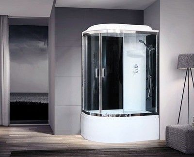 Душевая кабина Royal Bath RB 8120BK6-BT-CH (черное/прозрачное) правая