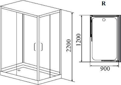 Душевая кабина Timo Helka Н-515 R Душевая кабина Timo Helka Н-515 R