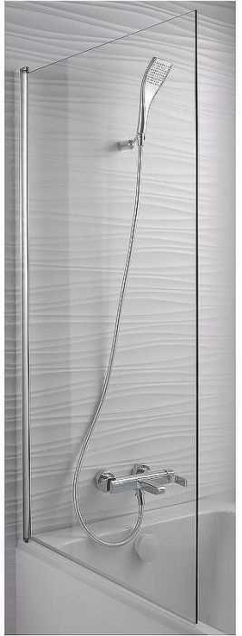 Шторка на ванну Jacob Delafon Struktura 80x140 E6D042-GA профиль Хром стекло прозрачное