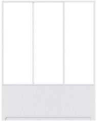 Шторка на ванну Bas Тесса 140 ШТ00070 профиль Белый стекло прозрачное