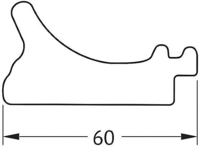 Зеркало Evoform Octagon 56x56 BY 7437 в багетной раме - Белый с серебром 60