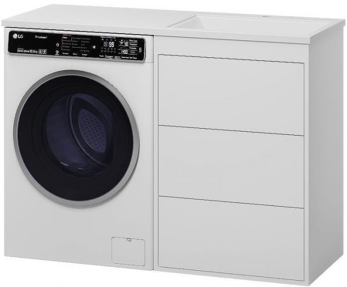 Тумба с раковиной Brevita Grafit 120 R УТ000015421 Белая матовая
