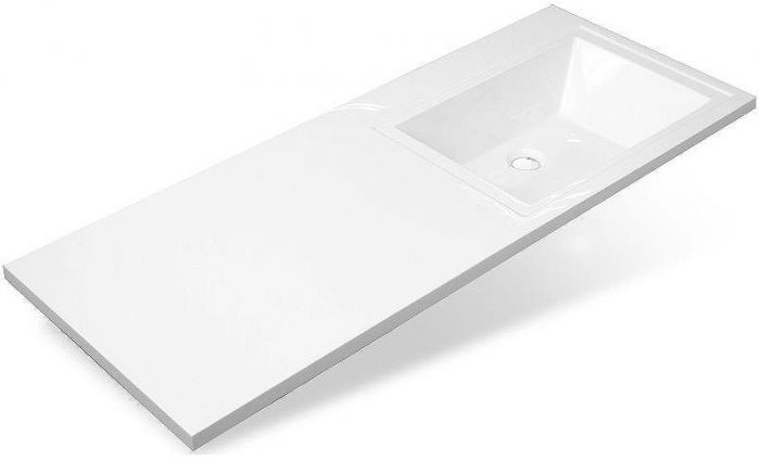 Тумба с раковиной Brevita Grafit 120 R УТ000015421 Белая матовая