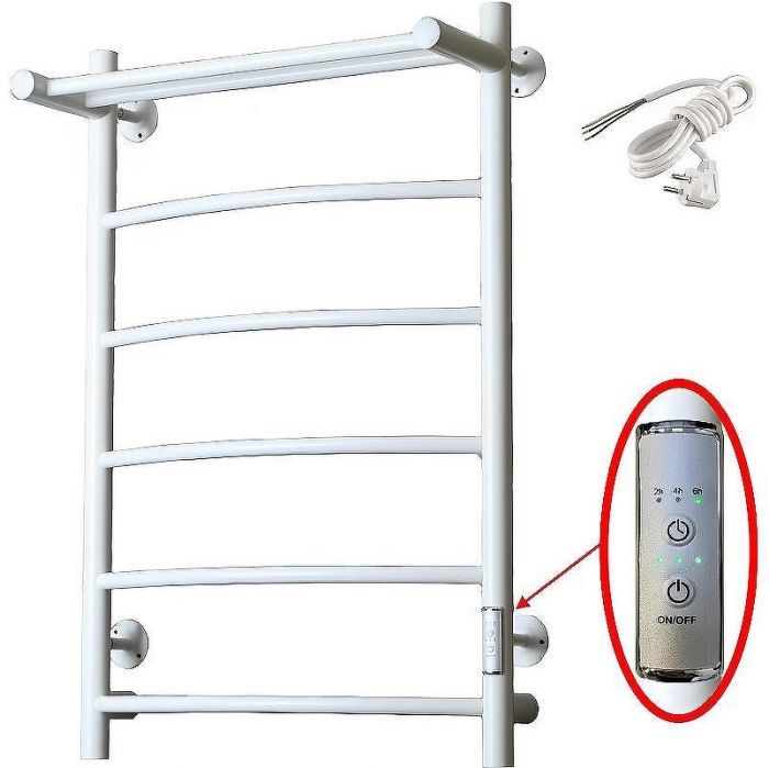 Электрический полотенцесушитель Тругор ПЭК 5П СП 80x50 с полкой Белый