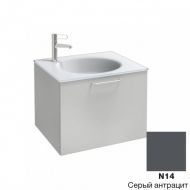 Тумба под раковину Jacob Delafon Odeon Rive Gauche 60 см EB2510-R5-N14 серый антрацит, ручка хром