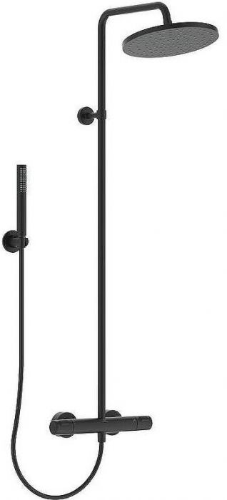 Душевая система Ideal Standard Ceratherm T25 BC748XG с термостатом Черная матовая