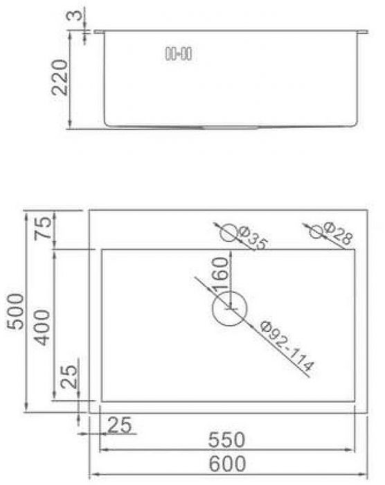 Кухонная мойка Aflorn Premium 60 AF96050 Сатин