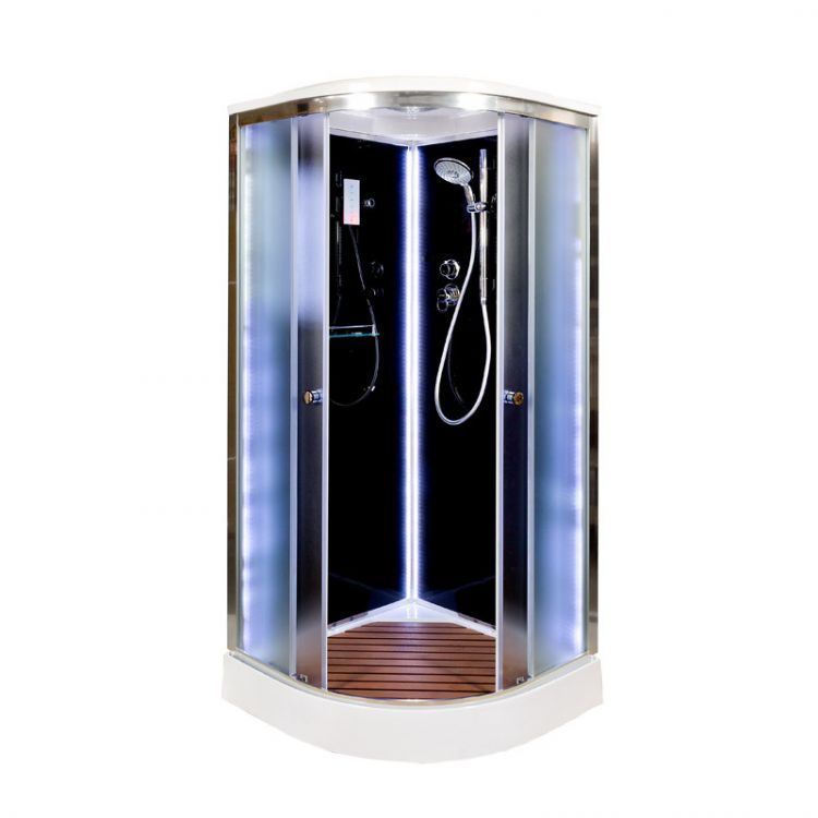Душевая кабина Deto B01S LED BLACK 100x100x200