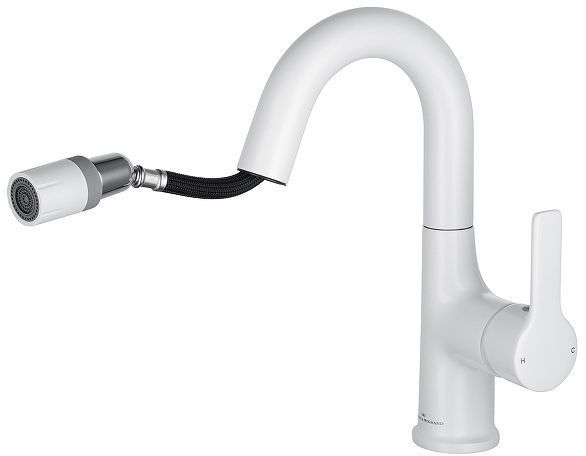 Смеситель для раковины Wonzon & Woghand WW-FE01L212-MW цвет Белый матовый