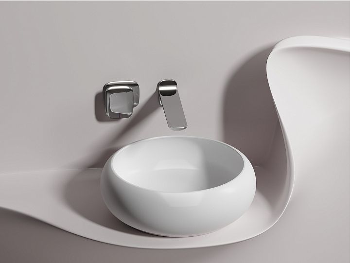 Умывальник CERAMICANOVA Element чаша накладная круглая (цвет Белый Матовый) CN6050MW
