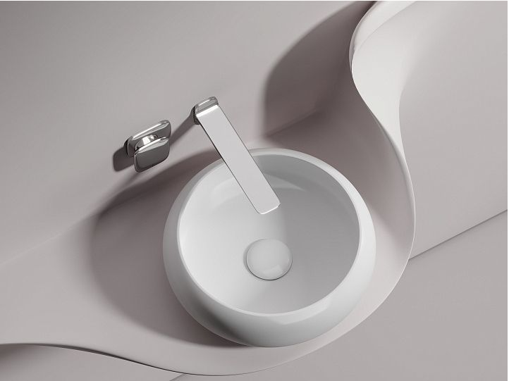 Умывальник CERAMICANOVA Element чаша накладная круглая (цвет Белый Матовый) CN6050MW Умывальник CERAMICANOVA Element чаша накладная круглая (цвет Белый Матовый) CN6050MW