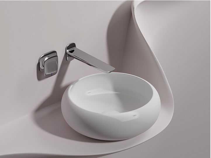 Умывальник CERAMICANOVA Element чаша накладная круглая (цвет Белый Матовый) CN6050MW Умывальник CERAMICANOVA Element чаша накладная круглая (цвет Белый Матовый) CN6050MW