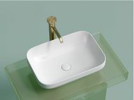 Умывальник CERAMICANOVA Element чаша накладная прямоугольная (цвет Белый Матовый) CN6055MW