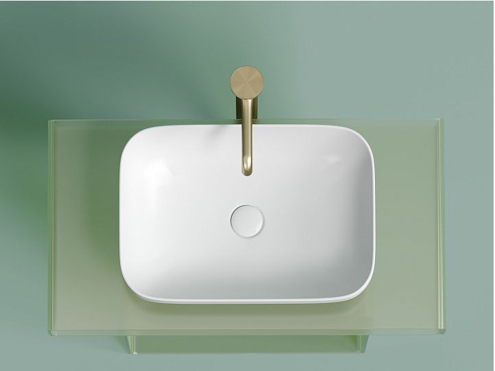 Умывальник CERAMICANOVA Element чаша накладная прямоугольная (цвет Белый Матовый) CN6055MW