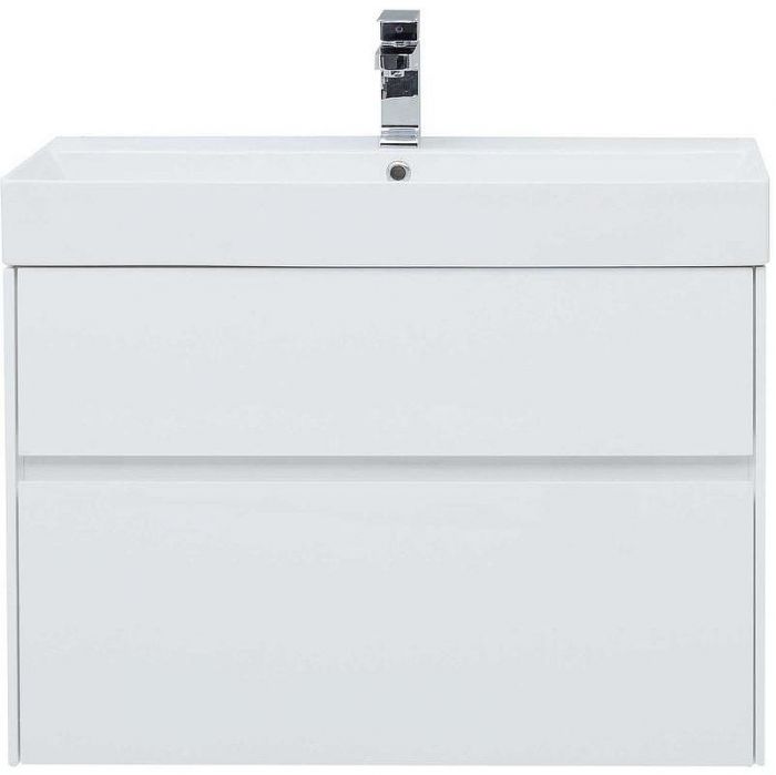 Тумба с раковиной Aquanet Бруклин 85 212598 подвесная Белая