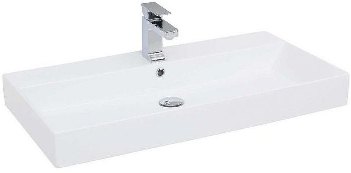 Тумба с раковиной Aquanet Бруклин 85 212598 подвесная Белая