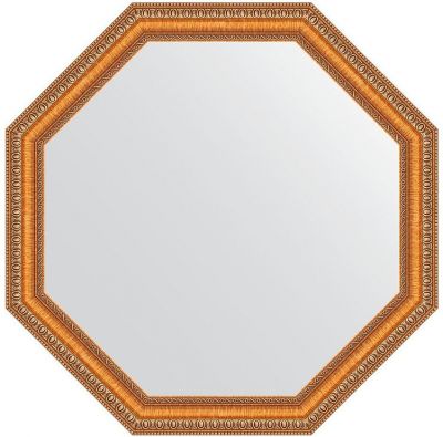 Зеркало Evoform Octagon 66х66 BY 3980 в багетной раме - Золотые бусы на бронзе 60
