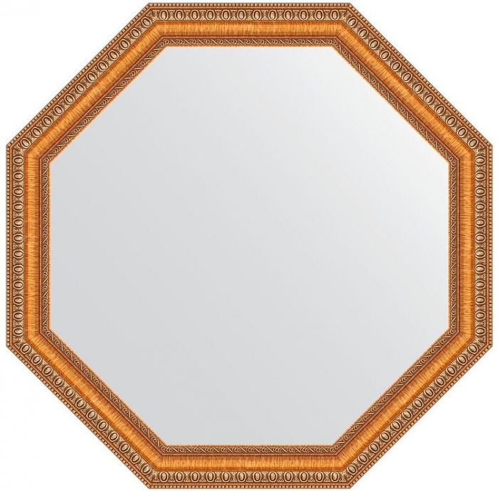Зеркало Evoform Octagon 66х66 BY 3980 в багетной раме - Золотые бусы на бронзе 60