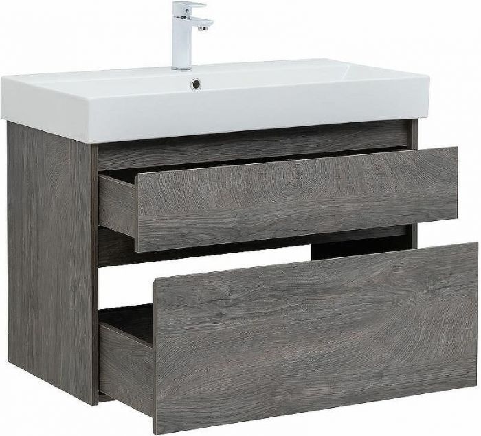 Тумба под раковину Aquanet Nova Lite 85 249937 подвесная Дуб рошелье