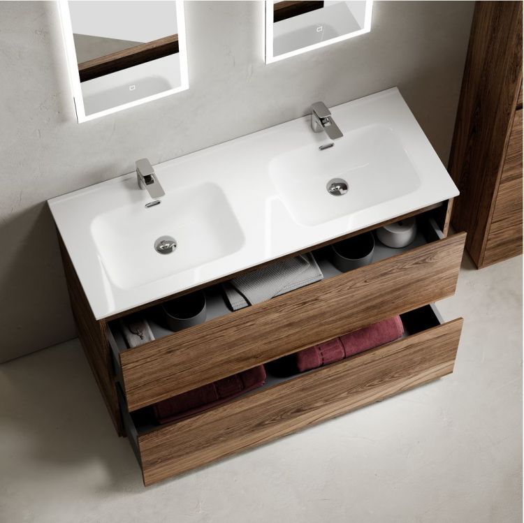 Тумба напольная под раковину SANCOS Libra Floor, дуб чарльстон 1190х450х840 мм, LB120-2ECH