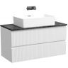 Тумба подвесная SANCOS Snob T, Bianco 995х445х500, под столешницу без отверстия под смеситель, цвет Black Sky, SNT100W