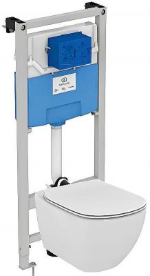 Комплект унитаза с инсталляцией Ideal Standard Tesi T386801 с сиденьем Микролифт