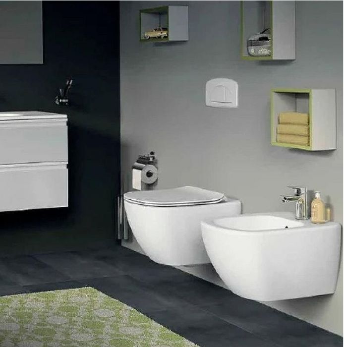 Комплект унитаза с инсталляцией Ideal Standard Tesi T386801 с сиденьем Микролифт