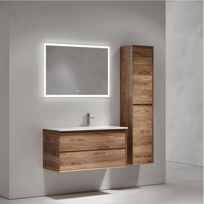 Тумба подвесная SANCOS под раковину правая Marmi 2.0, дуб чарльстон 995х445х520, MR2.0100RECH