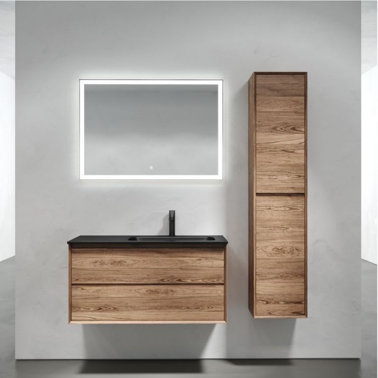 Тумба подвесная SANCOS под раковину правая Marmi 2.0, дуб чарльстон 995х445х520, MR2.0100RECH