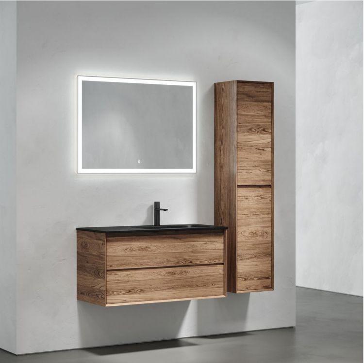 Тумба подвесная SANCOS под раковину правая Marmi 2.0, дуб чарльстон 995х445х520, MR2.0100RECH