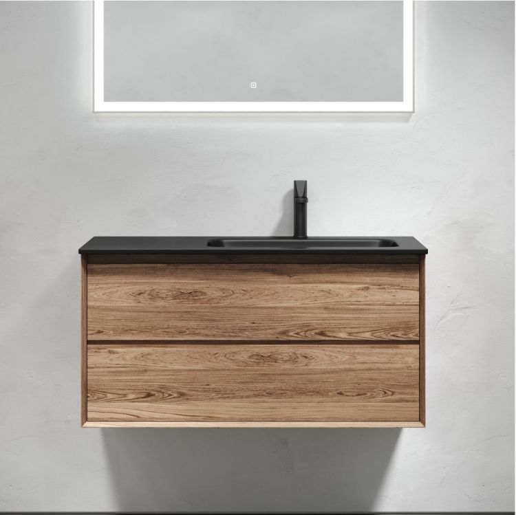 Тумба подвесная SANCOS под раковину правая Marmi 2.0, дуб чарльстон 995х445х520, MR2.0100RECH