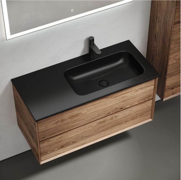 Тумба подвесная SANCOS под раковину правая Marmi 2.0, дуб чарльстон 995х445х520, MR2.0100RECH