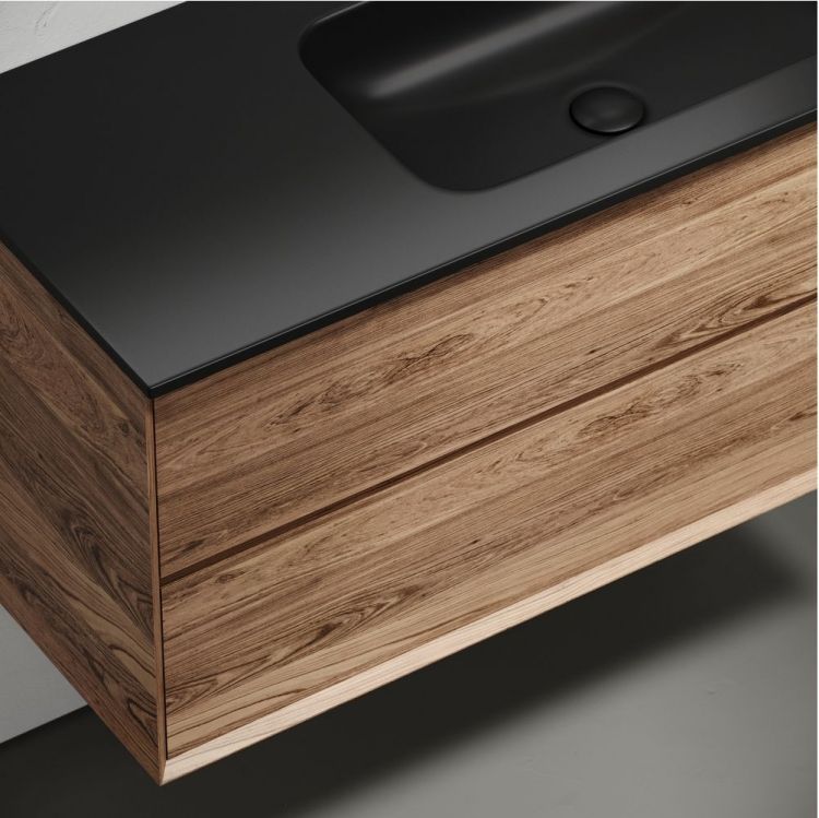 Тумба подвесная SANCOS под раковину правая Marmi 2.0, дуб чарльстон 995х445х520, MR2.0100RECH